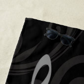 お洒落なピアノおよび音符 ビーチタオル (インサイチュ)