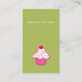 お洒落なピンクおよび緑のベーカリーの名刺 名刺 (裏面)