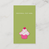 お洒落なピンクおよび緑のベーカリーの名刺 名刺 (裏面)