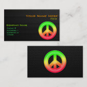 お洒落なピースサイン 名刺 (正面/裏面)