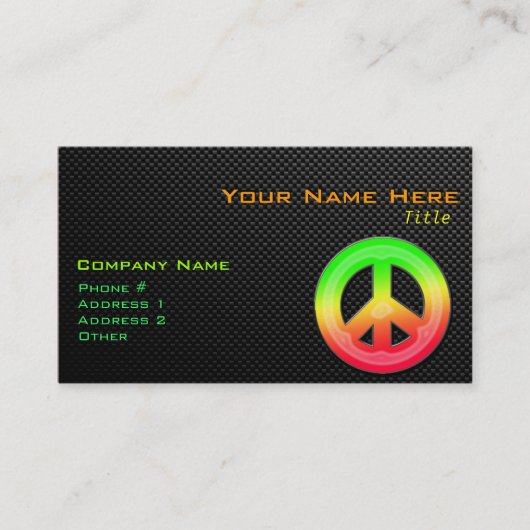 お洒落なピースサイン 名刺 (正面)