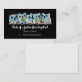 お洒落なフクロウのビードの名刺 名刺 (正面/裏面)