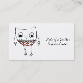 お洒落なフクロウの森林創造物、託児所 名刺