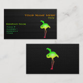 お洒落なフラミンゴ 名刺 (正面/裏面)