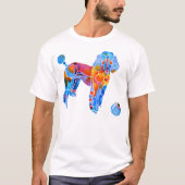 お洒落なフランスのなプードル Tシャツ (正面)