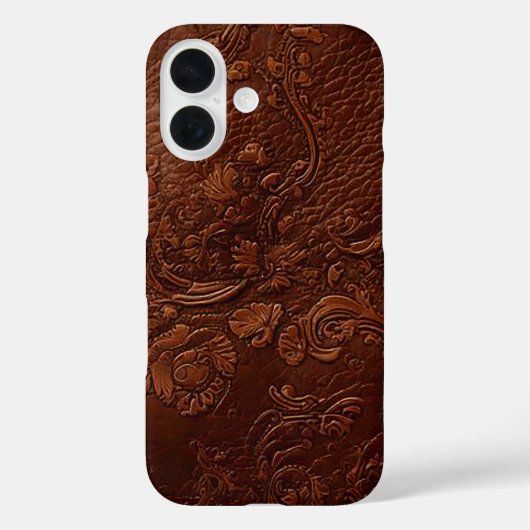 お洒落なブラウンの革調トラベルグッズ Case-Mate iPhoneケース (裏面)
