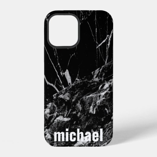 お洒落なブラックマーブル iPhoneケース Case-Mate iPhone 12ケース (裏面)