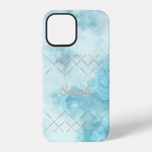お洒落なブルーマーブル iPhone Case-Mate カバー (裏面)