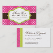 お洒落なベビーのブティックの名刺 名刺 (正面/裏面)