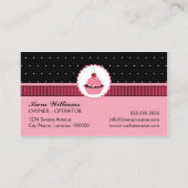 お洒落なベーカリーのカップケーキ 名刺 (裏面)