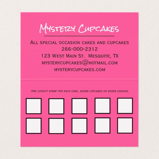 お洒落なベーカリーのロイヤリティによって折られる名刺 名刺 (内部フラット)