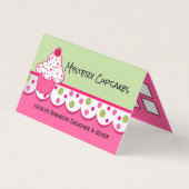 お洒落なベーカリーのロイヤリティによって折られる名刺 名刺 (正面)