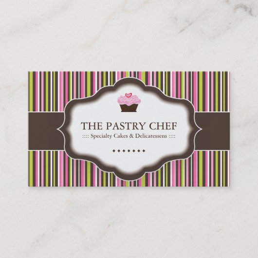 お洒落なベーカリーの名刺 名刺 (正面)