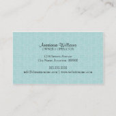 お洒落なベーカリーの青 名刺 (裏面)
