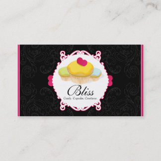 お洒落なベーカリー及びカップケーキの名刺 名刺