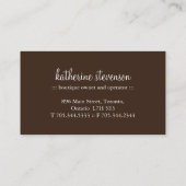 お洒落なベーカリー|のカップケーキの名刺 名刺 (裏面)