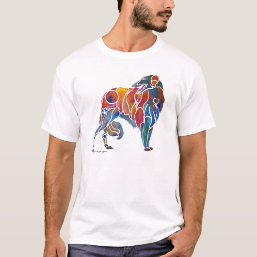 お洒落なボルゾイ Tシャツ (正面)