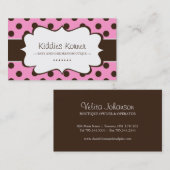 お洒落なポーク点の名刺 名刺 (正面/裏面)