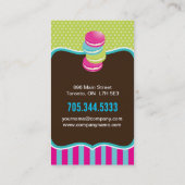 お洒落なマカロンの名刺 名刺 (裏面)