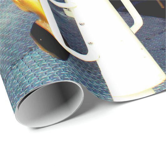 お洒落なメリー馬円形の回転木馬の行きます ラッピングペーパー (ロールコーナー)