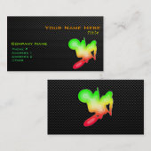 お洒落なモトクロスの鞭 名刺 (正面/裏面)