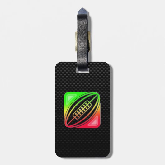 お洒落なラグビー ラゲッジタグ (裏面縦)
