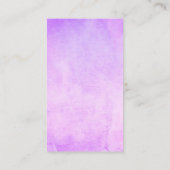 お洒落なラベンダーの水彩画の夢のキャッチャー 名刺 (裏面)