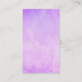 お洒落なラベンダーの水彩画の夢のキャッチャー 名刺 (裏面)