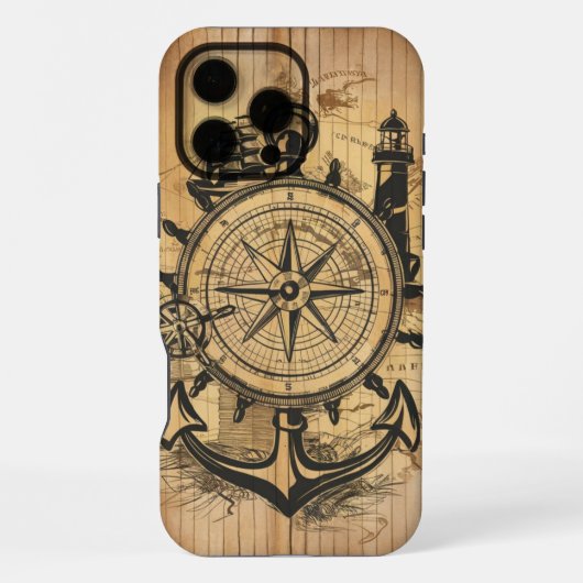 お洒落なレトロ海の探検家 iPhoneケース (裏面)