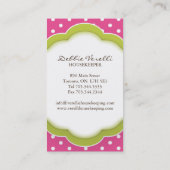 お洒落な主婦の名刺 名刺 (裏面)