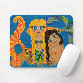 お洒落な人魚コンピュータマウスパッド マウスパッド (マウス)