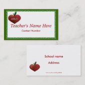 お洒落な先生の名刺 名刺 (正面/裏面)