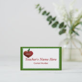 お洒落な先生の名刺 名刺 (スタンド正面)