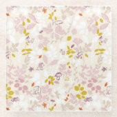 お洒落な動物を表示するパターン ガラスコースター (正面)