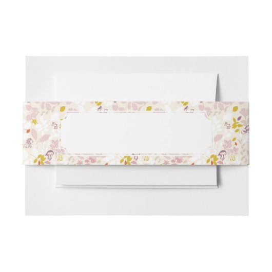 お洒落な動物を表示するパターン 招待状ベリーバンド (正面例)