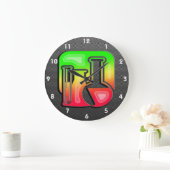 お洒落な化学 ラージ壁時計 (ホーム)