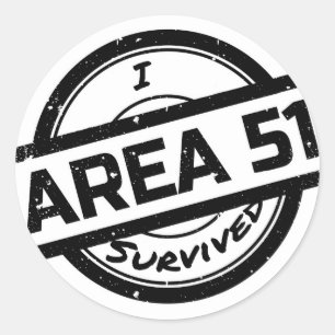 お洒落な区域51のステッカー ラウンドシール