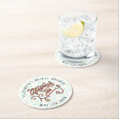 お洒落な午後のお茶のコースター ラウンドペーパーコースター (インサイチュ)