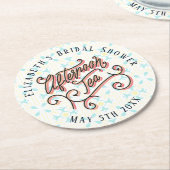 お洒落な午後のお茶のコースター ラウンドペーパーコースター (アングル)