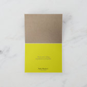 お洒落な卒業は感謝していしています: 黄色 サンキューカード (内部)