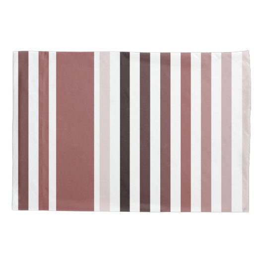 お洒落な厚いバラ色のブラウンの名前と縞で飾ります 枕カバー (裏面)