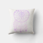 お洒落な夢のキャッチャーのラベンダーの水彩画 クッション (裏面)