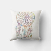 お洒落な夢のキャッチャーの水彩画 クッション (裏面)