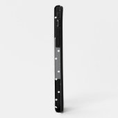 お洒落な太い水玉模様 グレー 黒 ストライプ Case-Mate iPhoneケース (裏面/左)