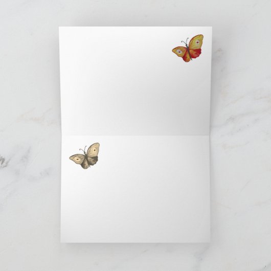 お洒落な子供のイラストレーションの挨拶状 シーズンカード (内部)