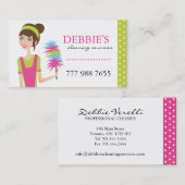 お洒落な家のクリーニングのサービス業カード 名刺 (正面/裏面)