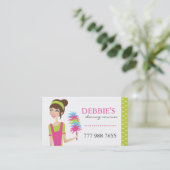 お洒落な家のクリーニングのサービス業カード 名刺 (スタンド正面)