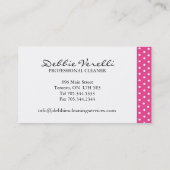 お洒落な家のクリーニングのサービス業カード 名刺 (裏面)