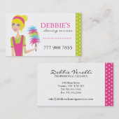 お洒落な家のクリーニングのサービス業カード 名刺 (正面/裏面)