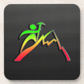 お洒落な山の登山 コースター (正面)